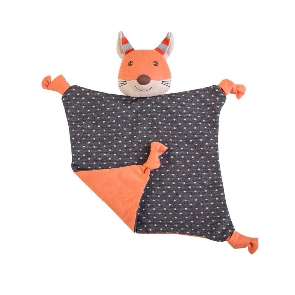 Apple Park Organic Farm Buddies Lovey Blankie Frenchy Fox Rattle Knots Security